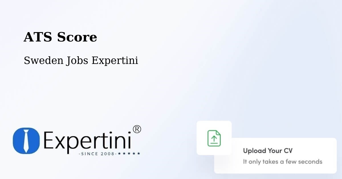 Resume ATS Score & Job Description Match Tool – Trollhättan - Sweden Jobs Expertini