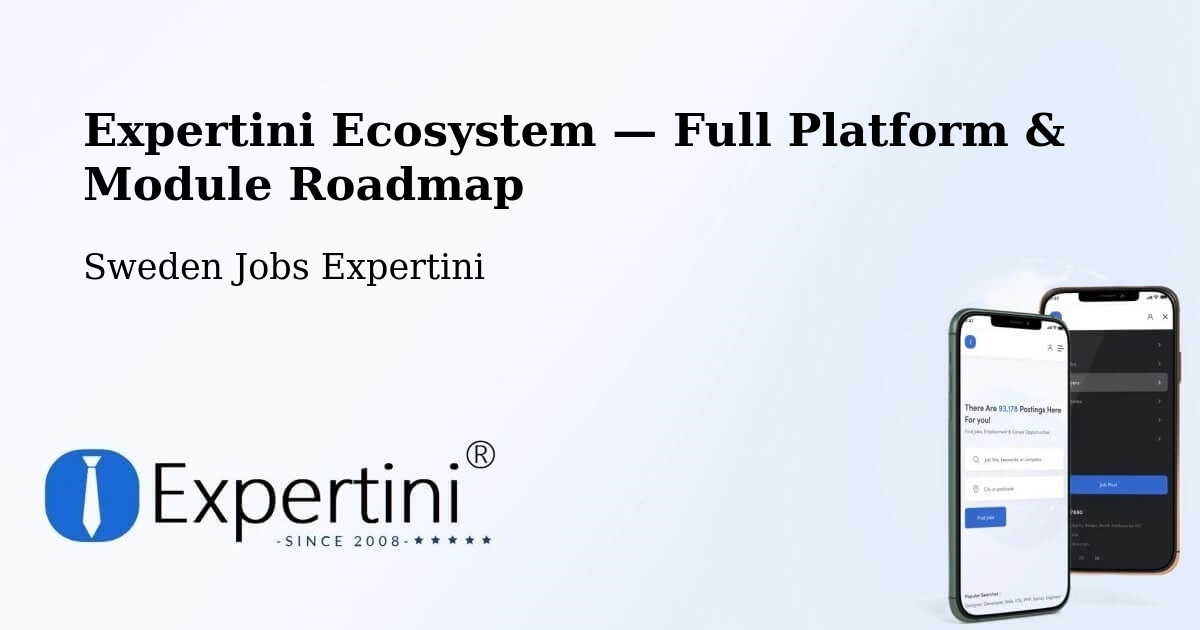 Expertini Ecosystem — Full Platform & Module Roadmap – Trollhättan